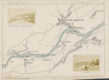 Marlow, View of Marlow and the Thames, photograph, page, photographer: Henry W. Taunt, 1871,