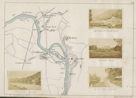 At the spring, Cleveden, View of the Thames at the Cliveden estate, photograph, page, photographer: