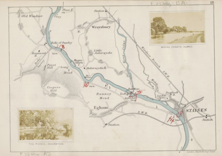 Magna Charta, Island, View of Magna Carta Island and the Thames, photograph, page, photographer: