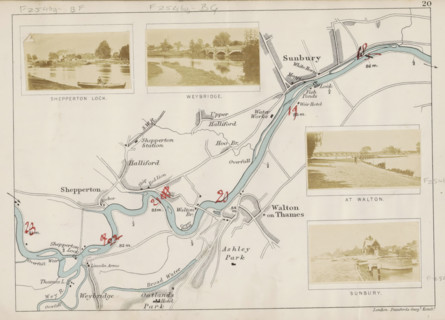 View of a bridge over the Thames in Weybridge, Weybridge, photograph, page, photographer: Henry W.