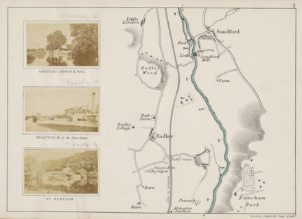 Sandford lasher and pool, View of a weir at Sandford, photograph, page, photographer: Henry W.