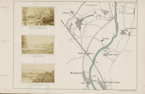 View of the Thames at Cleeve, Cleve _ overfall at, photograph, page, photographer: Henry W. Taunt,