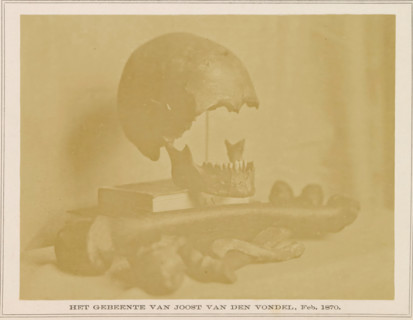 Bones of Joost van den Vondel, The Bones of Joost van den Vondel, Feb. 1870, photograph, page,