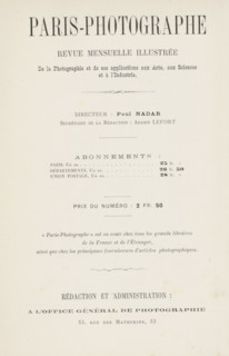 Paris-Photographe première année 1891 No 5, page, magazine, 1891, paper, engraving, printing,
