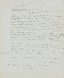 Letter to Christiaan Immerzeel, letter, writer (clerical worker): Jacobus Sörensen, Amsterdam,