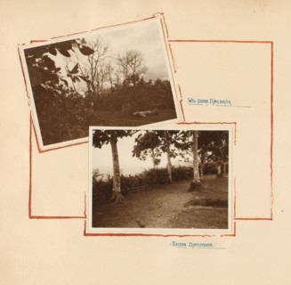 Landscapes in Jati Pohon, album page, photograph, Album page with two photos of landscapes in Jati