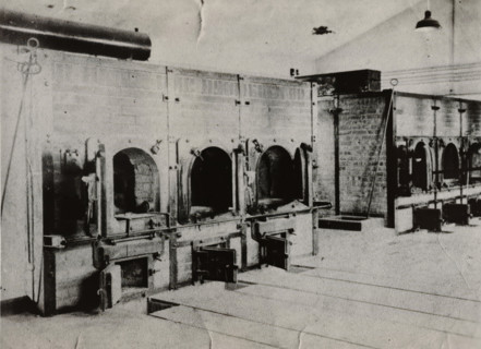 Incinerators in a concentration camp, photograph, Suspected incinerators from an unknown