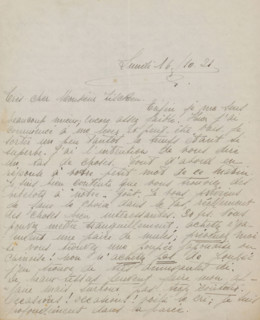 Letter to Philip Zilcken, letter, writer (clerical worker): Rose Imel, 1921-10-16, writer (clerical