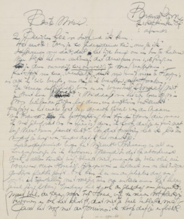 Letter to Mien Cambier van Nooten, letter, writer (clerical worker): Dick Ket, Bennekom,