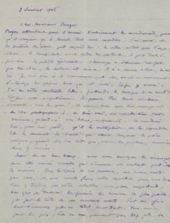 Letter to Andries Bonger, letter, watermark, writer (clerical worker): Odilon Redon, Paris,