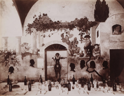 Hotel Pagano, Interior of the dining room of Hotel Pagano in Capri, Italy, Capri, photograph,