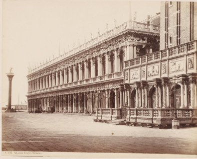 Palazzo Reale. (Venezia), View of the Piazzetta and Palazzo Reale where the Libreria Vecchia is