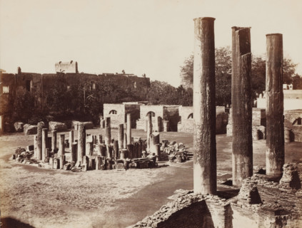 Ruins in Pozzuoli, Italy, Pozzuoli, photograph, inscription: 'Sommer (t)', collector's mark:
