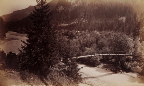 Pont Turrian pres Chateau d'Oex, View of the Pont Turrian in Château-d'Œx, Switzerland, photograph,