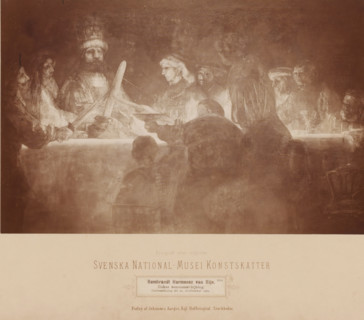 Rembrandt Harmensz van Rijn. Ziskas sammansvärjning, undermålning till en ofallbordad tafla., Photo