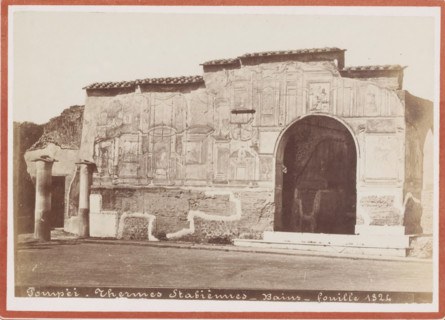 Pompei. Thermes Stabiennes - Bains - fouille 1824, Exterior of the Stabian thermal baths in