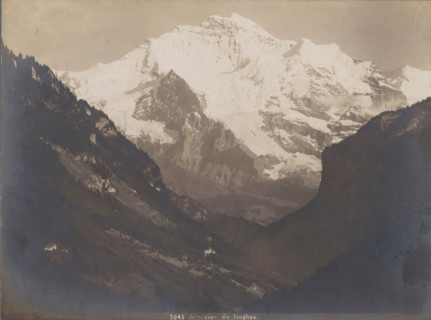 View of the Jungfrau, Interlaken, die Jungfrau, photograph, collector's mark: 'VOSMAER', number: