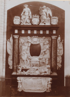 Tomb monument of Cornelis de Witt in the Grote or Sint-Laurenskerk in Rotterdam, photograph,