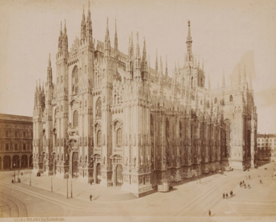 View of the Cathedral of Milan, Italy, La Cattedrale, Milano, photograph, number: '3818a.',