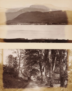 View of Fort William and Ben Nevis and Path at Glen Nevis, In Glen Nevis, Fort William, Fort