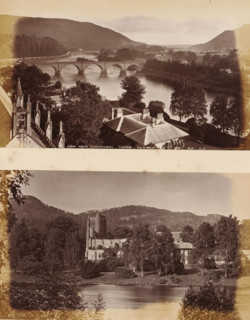 View from cathedral tower, Dunkeld, View of the Tay from Dunkeld Cathedral and View of Dunkeld