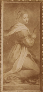 Photo reproduction of the painting of Catherine of Alexandria after Andrea del Sarto in the