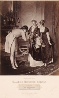 Reproduction of painting 'Der Hausfreund' by H. Phillipps, Gallerie Moderner Meister, photograph,