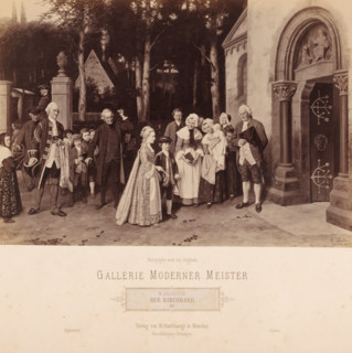Reproduction of painting 'Der Kirchgang' by H. Salentin, Gallerie Moderner Meister, photograph,