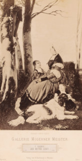 Reproduction of painting 'Der Mutter Gebet' by F. Wagner, Gallerie Moderner Meister, photograph,
