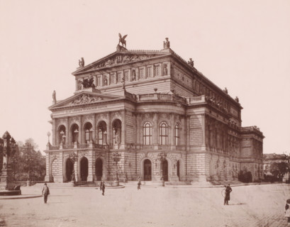 Alte Oper', Frankfurt am Main, Germany, photograph, View of the opera house on a square. The