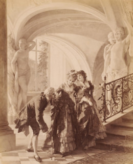 Reproduction of painting 'Liebesdienste' by Otto Erdmann, Gallerie Moderner Meister, photograph,