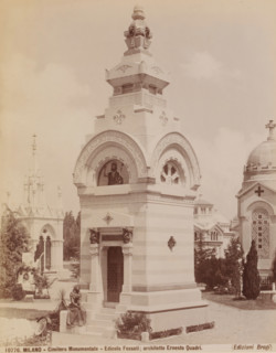 Edicola Fossati, Cimitero Monumentale, Milan, Italy, photograph, Tomb designed by Ernesto Quadri,