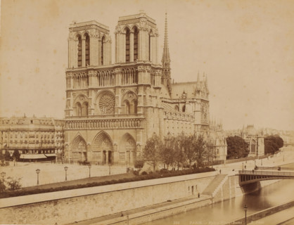 Notre Dame, Paris, photograph, France., inscription: '223. PARIS. - Eglise Notre-Dame', signature: