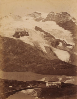 Bernina Pass, Switzerland, photograph, The Bernina Pass connects the Veltlin with the Engadin.,