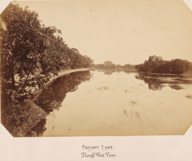 Parvati Lake, India. Viewed from the northwest, photograph, India. Viewed from the northwest.,