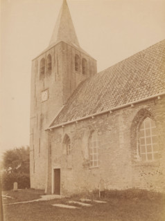 Tower of the former Reformed Church in Oosterwierum, photograph, annotation: 'Oosterwierum,