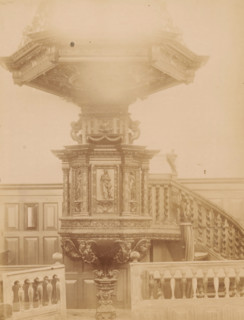 Pulpit in the Van Harenskerk in Sint-Annaparochie, photograph, annotation: 'St. Annaparochie,