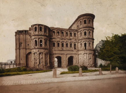 Trier, Porta Nigra, View of the Porta Nigra in Trier, photomechanical print, number: '6950.',