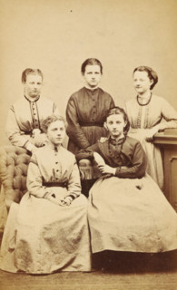 Portrait of a group of young women, one of whom is presumably the mother of AF Marmelstein,