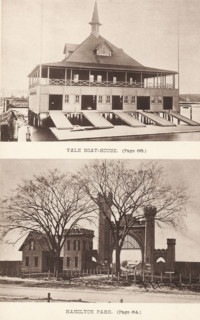Yale boat-house, Hamilton Park, page, photomechanical print, photographer: James Notman, New Haven,