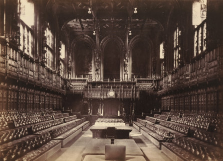 View of the interior of the House of Representatives, photograph, page, photographer: John