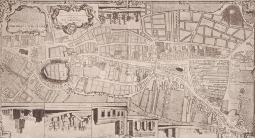 Reproduction of a map of Pontefract, reproduction, page, photomechanical print, cliché maker: