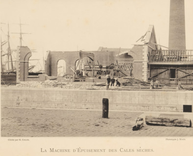 View of a machine in the remains of a munitions factory that exploded in Oosterweel near Antwerp in