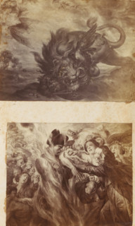 Photo reproduction of Scene from Hell by Antoine Wiertz, photograph, reproduction, page,