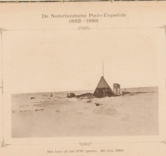 View of a house on the Kara Sea, The house from the NW. seen. June 20, 1883., page, photomechanical