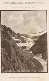 View of a water in the mountains, page, photomechanical print, maker: Angerer & Göschl, C., c. 1880