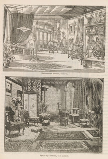 Interior of Fred Spalding's studio, Spalding's Studio, Chelmsford, page, photomechanical print,
