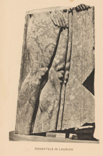 Grab stele from Laurion, Grabstele in Laurion, page, photomechanical print, inscription: 'Athen