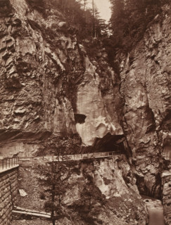Gorge of Pfeiffers, Switzerland, View of the Aares sky near Meiringen, page, photomechanical print,