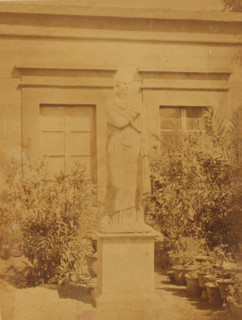 Roman marble statue, found in Tell Mokdam, in the garden of the Boulaq Museum in Cairo, Egypt,